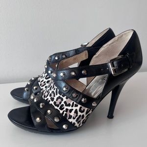 Michael Kors leopard and spike heels, open-toes, size 9 (40)